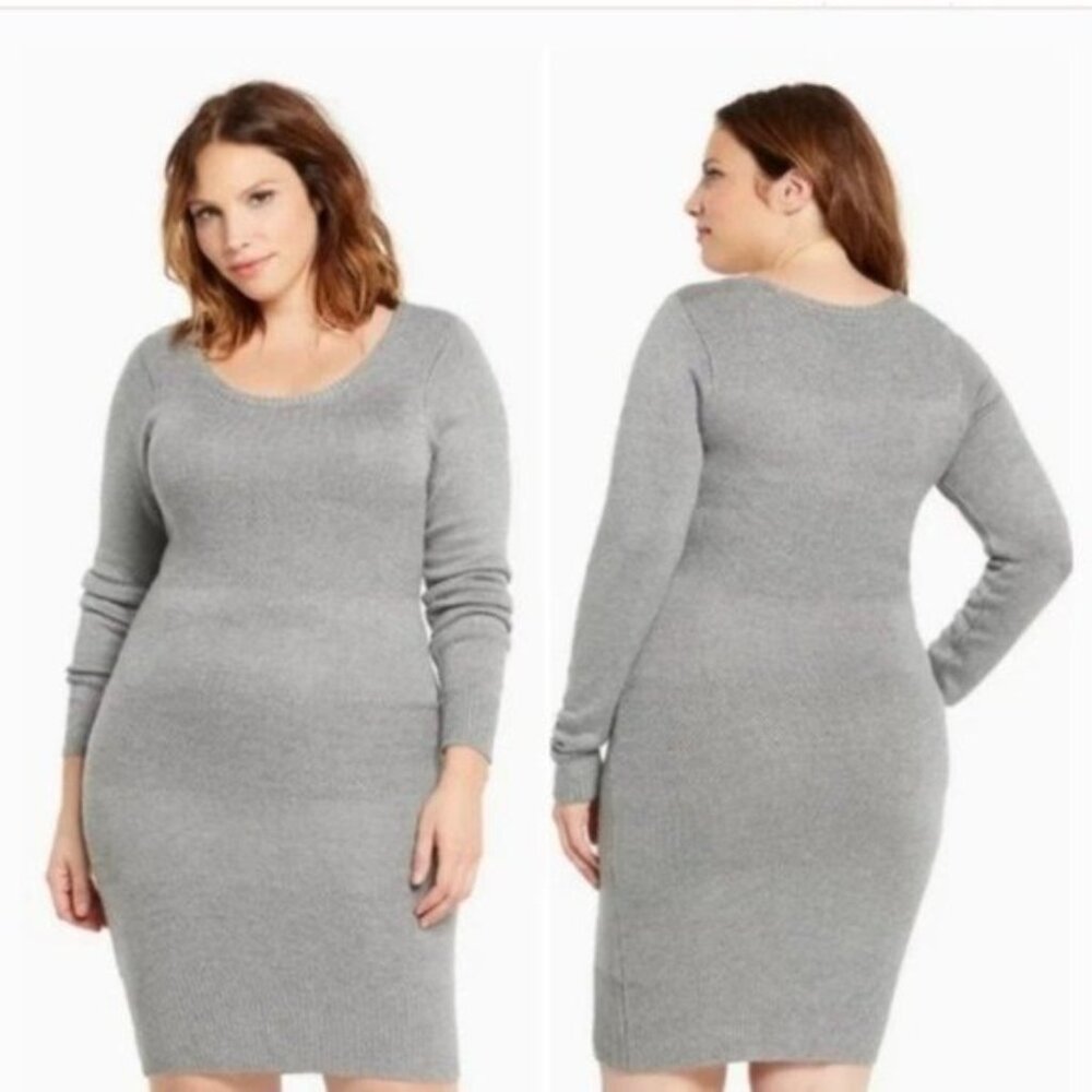 NWT Torrid Sweater Bodycon Dress in Grey